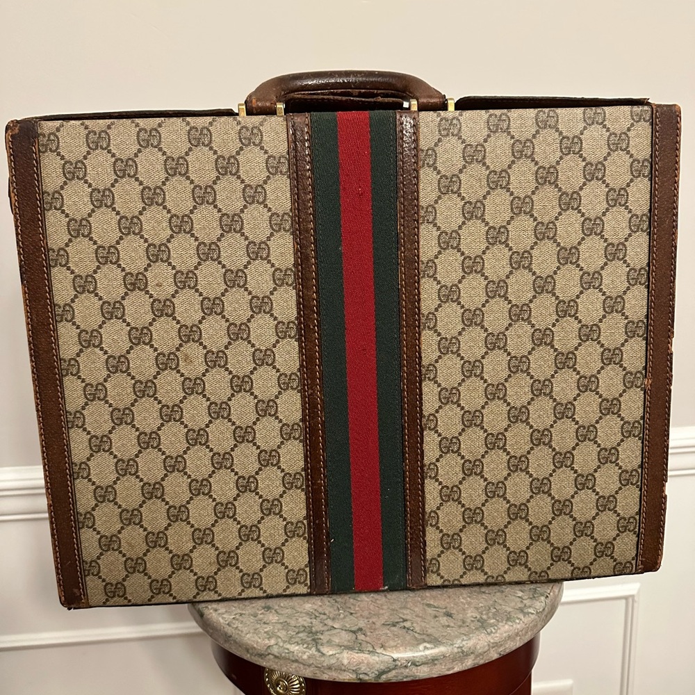 Gucci Monogram Canvas Suitcase